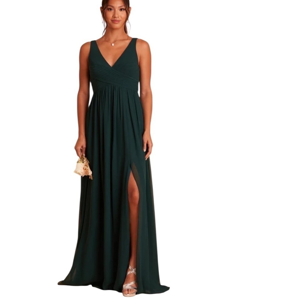 Birdy Grey NEW Laurie Empire Dress in Chiffon Emerald